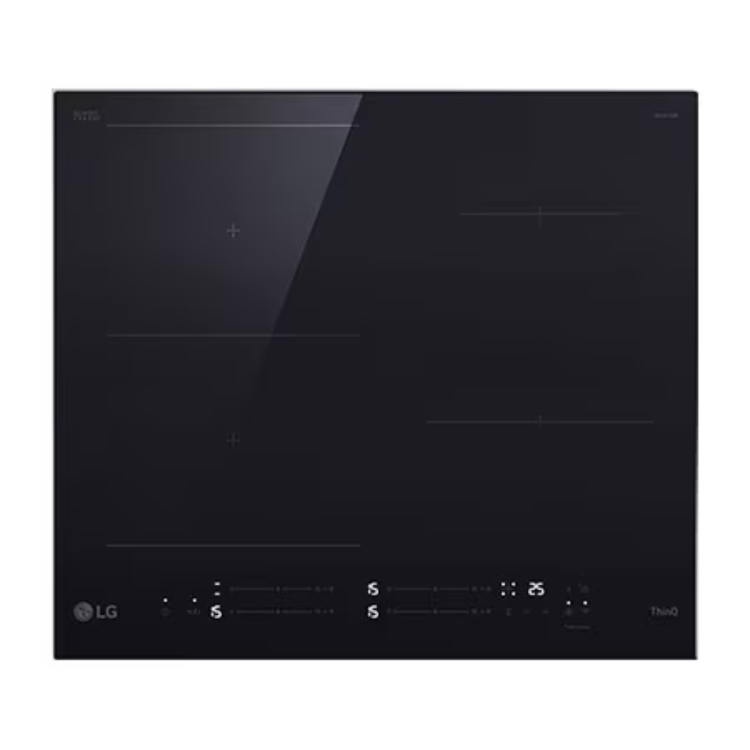 Placa de cocina LG CBIZ2435B avec boutons de commande et surface vitrocéramique, vue de face.